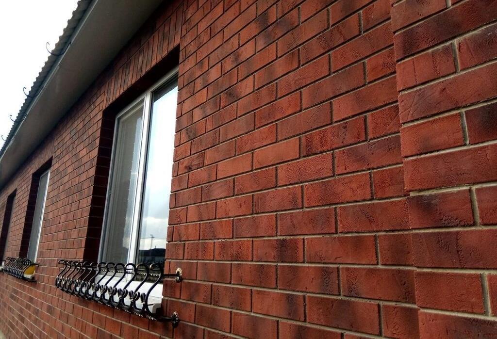 Фасад с гибким кирпичом